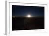 The Moon Rises over a Dead Train Line in Uyuni-Alex Saberi-Framed Premium Photographic Print