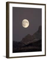 The Moon Rising, Glacier National Park, Montana, USA-James Hager-Framed Photographic Print