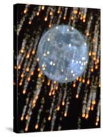 The Moon's Disk Seen During Fireworks Marking the Defender of the Fatherland Day-null-Stretched Canvas