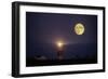 The Moon Shines above the Sankaty Head Lighthouse. SANKATY HEAD Lighthouse, Nantuc..., 1970S (Photo-James L Stanfield-Framed Giclee Print
