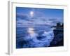 The Moon Shines Bright Along The Southeast Coast Of The Big Island, Hawaii-Daniel Kuras-Framed Photographic Print