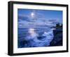 The Moon Shines Bright Along The Southeast Coast Of The Big Island, Hawaii-Daniel Kuras-Framed Photographic Print