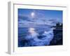 The Moon Shines Bright Along The Southeast Coast Of The Big Island, Hawaii-Daniel Kuras-Framed Photographic Print