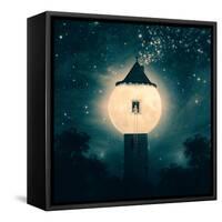 The Moon Tower-Paula Belle Flores-Framed Stretched Canvas