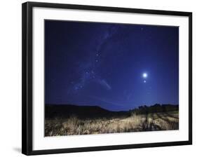 The Moon, Venus, Mars and Spica in a Quadruple Conjunction-Stocktrek Images-Framed Photographic Print