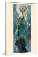 The Moon-Alphonse Mucha-Framed Poster