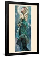 The Moon-Alphonse Mucha-Framed Poster