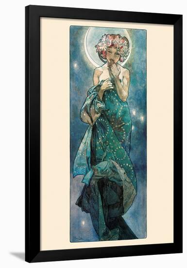 The Moon-Alphonse Mucha-Framed Poster