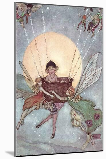 The Moonchild with Fairies-null-Mounted Art Print