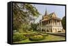 The Moonlight Pavilion, Royal Palace, in the Capital City of Phnom Penh, Cambodia, Indochina-Michael Nolan-Framed Stretched Canvas