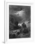 The Moonlight Ride, Illustration from 'Idylls of the King' by Alfred Tennyson, 1868-Gustave Doré-Framed Giclee Print