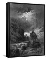 The Moonlight Ride, Illustration from 'Idylls of the King' by Alfred Tennyson, 1868-Gustave Doré-Framed Stretched Canvas