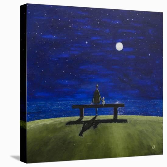 The Moonlit Bench-Chris Ross Williamson-Stretched Canvas