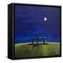 The Moonlit Bench-Chris Ross Williamson-Framed Stretched Canvas