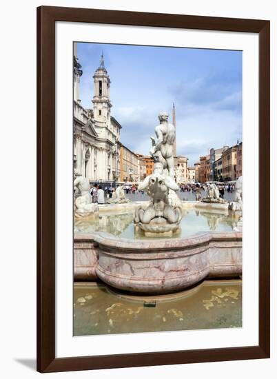 The Moor Fountain (Fontana Del Moro), Piazza Navona, UNESCO World Heritage Site, Rome, Lazio-Nico Tondini-Framed Photographic Print