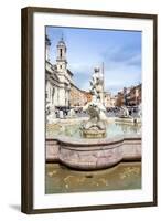 The Moor Fountain (Fontana Del Moro), Piazza Navona, UNESCO World Heritage Site, Rome, Lazio-Nico Tondini-Framed Photographic Print