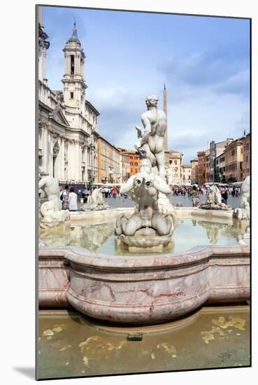 The Moor Fountain (Fontana Del Moro), Piazza Navona, UNESCO World Heritage Site, Rome, Lazio-Nico Tondini-Mounted Photographic Print