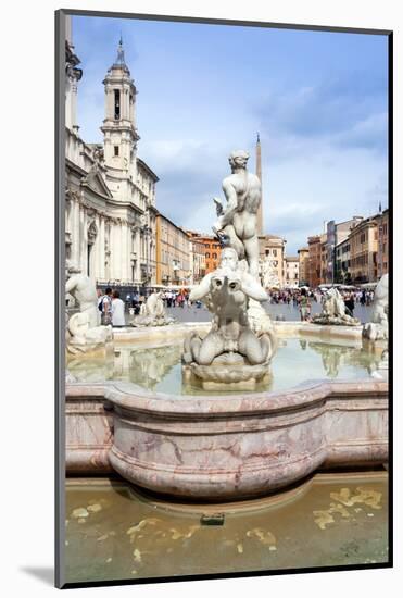 The Moor Fountain (Fontana Del Moro), Piazza Navona, UNESCO World Heritage Site, Rome, Lazio-Nico Tondini-Mounted Photographic Print