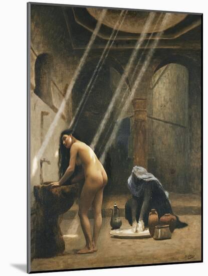 The Moorish Bath (Woman in a Turkish Bath); Un Bain Maure (Femme Turque Au Bain), C.1889-Jean Leon Gerome-Mounted Giclee Print