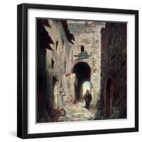 The Moorish Gate, 1835-Eugene Isabey-Framed Giclee Print