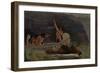 The Moose Chase, 1888, by George de Forest Brush, 1855-1941, American painting,-George de Forest Brush-Framed Art Print