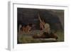 The Moose Chase, 1888, by George de Forest Brush, 1855-1941, American painting,-George de Forest Brush-Framed Art Print
