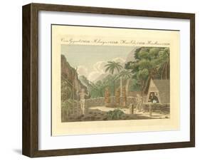 The Morai or the Sepulture-Plaza on the Island of Nukahiwah in the South Seas-null-Framed Giclee Print
