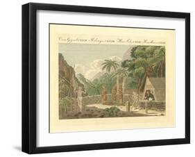 The Morai or the Sepulture-Plaza on the Island of Nukahiwah in the South Seas-null-Framed Giclee Print