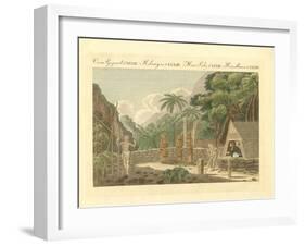 The Morai or the Sepulture-Plaza on the Island of Nukahiwah in the South Seas-null-Framed Giclee Print