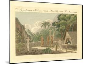 The Morai or the Sepulture-Plaza on the Island of Nukahiwah in the South Seas-null-Mounted Giclee Print