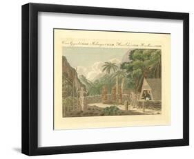 The Morai or the Sepulture-Plaza on the Island of Nukahiwah in the South Seas-null-Framed Premium Giclee Print