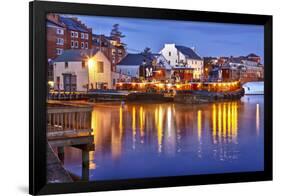 The Moran Tugboats on the Portsmouth, New Hampshire Waterfront-Jerry & Marcy Monkman-Framed Photographic Print