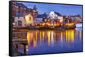 The Moran Tugboats on the Portsmouth, New Hampshire Waterfront-Jerry & Marcy Monkman-Framed Stretched Canvas