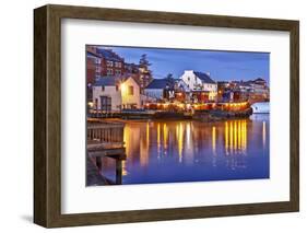 The Moran Tugboats on the Portsmouth, New Hampshire Waterfront-Jerry & Marcy Monkman-Framed Photographic Print