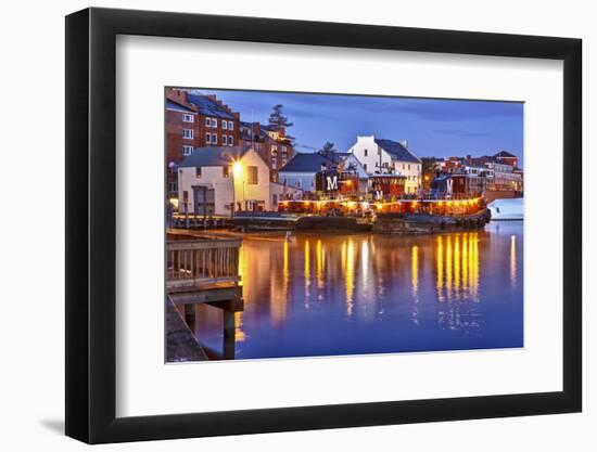 The Moran Tugboats on the Portsmouth, New Hampshire Waterfront-Jerry & Marcy Monkman-Framed Photographic Print