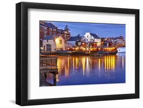 The Moran Tugboats on the Portsmouth, New Hampshire Waterfront-Jerry & Marcy Monkman-Framed Photographic Print