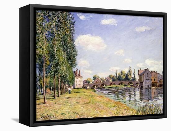 The Moret Bridge in the Summer, 1888-Alfred Sisley-Framed Stretched Canvas