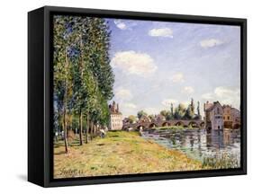 The Moret Bridge in the Summer, 1888-Alfred Sisley-Framed Stretched Canvas