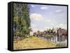 The Moret Bridge in the Summer, 1888-Alfred Sisley-Framed Stretched Canvas