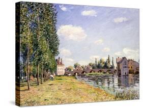 The Moret Bridge in the Summer, 1888-Alfred Sisley-Stretched Canvas