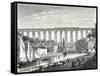 The Morlaix Viaduct on the Paris to Brest Railway Line-null-Framed Stretched Canvas