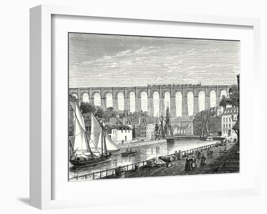 The Morlaix Viaduct on the Paris to Brest Railway Line-null-Framed Giclee Print