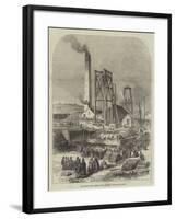 The Morley Main Colliery, Near Dewsbury, after the Explosion-null-Framed Giclee Print