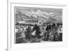 The Mormon Temple and Prophet's Block, Salt Lake City, Utah-null-Framed Giclee Print