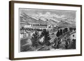 The Mormon Temple and Prophet's Block, Salt Lake City, Utah-null-Framed Giclee Print