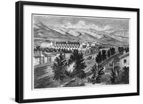The Mormon Temple and Prophet's Block, Salt Lake City, Utah-null-Framed Giclee Print
