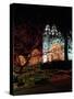 The Mormon Temple, Christmas lights, Temple Square, Salt Lake City, Utah, USA-Howie Garber-Stretched Canvas