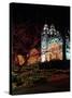 The Mormon Temple, Christmas lights, Temple Square, Salt Lake City, Utah, USA-Howie Garber-Stretched Canvas