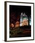 The Mormon Temple, Christmas lights, Temple Square, Salt Lake City, Utah, USA-Howie Garber-Framed Premium Photographic Print