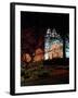 The Mormon Temple, Christmas lights, Temple Square, Salt Lake City, Utah, USA-Howie Garber-Framed Premium Photographic Print